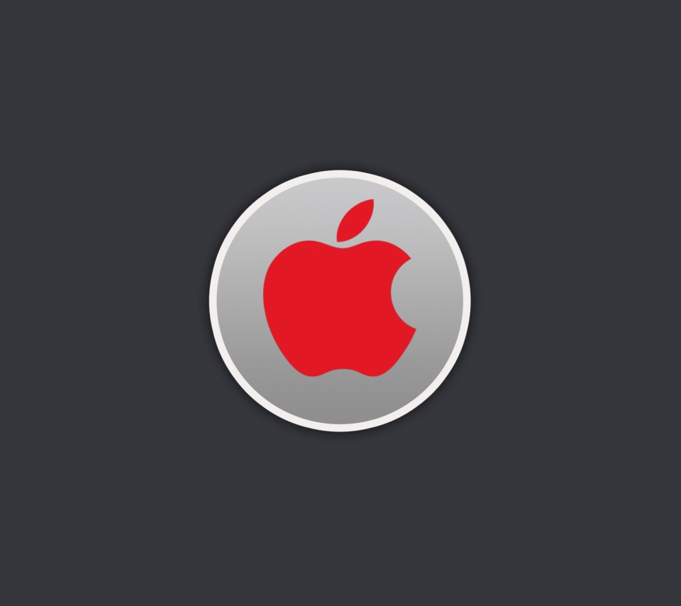 Das Apple Computer Red Logo Wallpaper 960x854