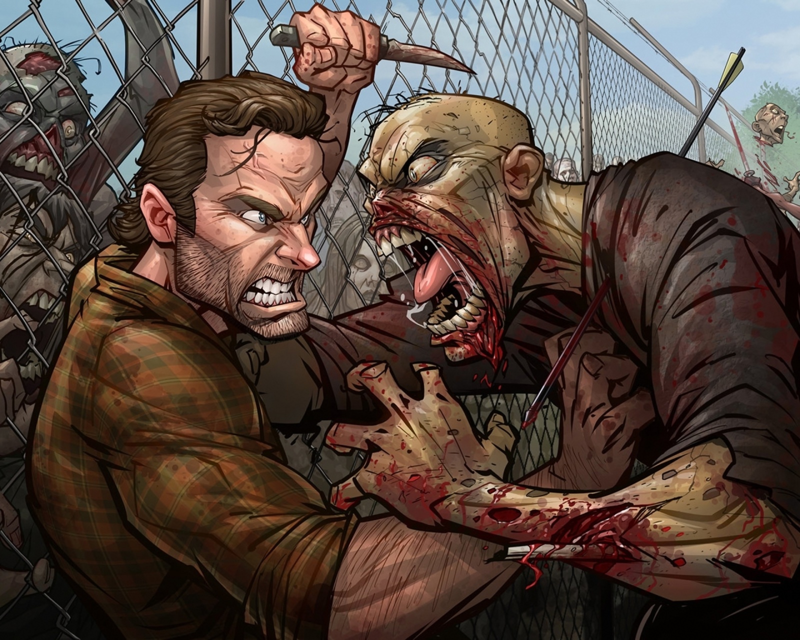 The Walking Dead Zombie wallpaper 1600x1280