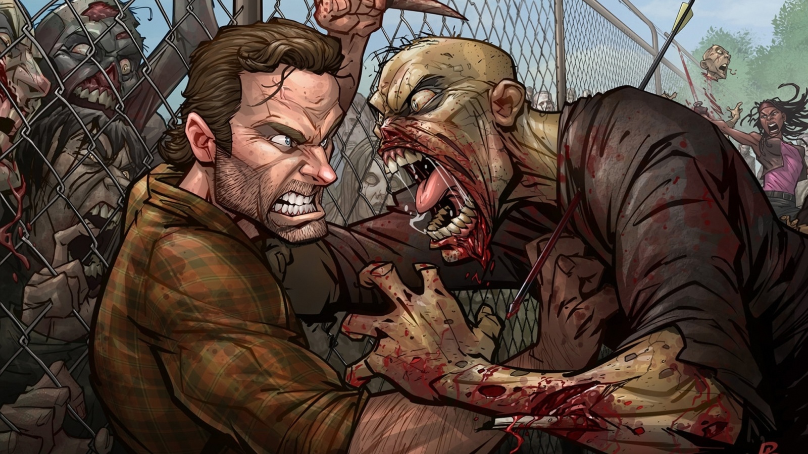 Fondo de pantalla The Walking Dead Zombie 1600x900