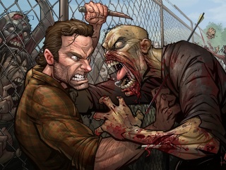 Fondo de pantalla The Walking Dead Zombie 320x240