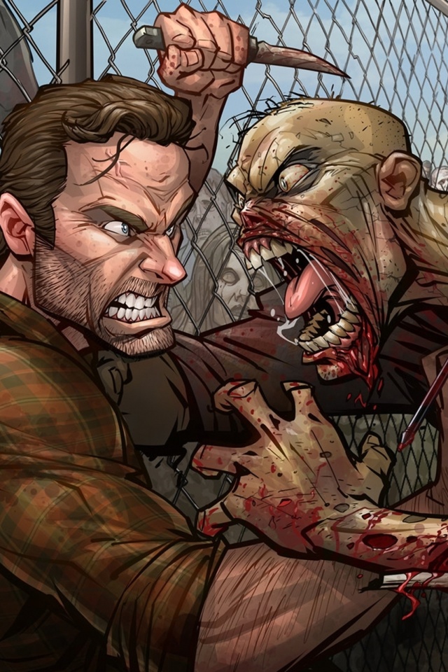 Fondo de pantalla The Walking Dead Zombie 640x960