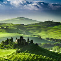 San Quirico d'Orcia, Tuscany, Italy wallpaper 208x208