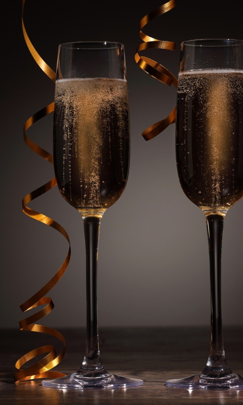 Holiday Champagne wallpaper 480x800