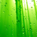 Sfondi Green Drops Of Rain 128x128