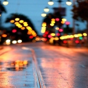 City Lights After Rain screenshot #1 128x128