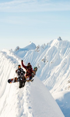 Das Snowboarding Resort Wallpaper 240x400