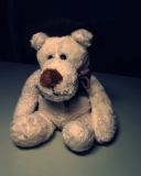 Обои Sad Teddy Bear Sitting Alone 128x160