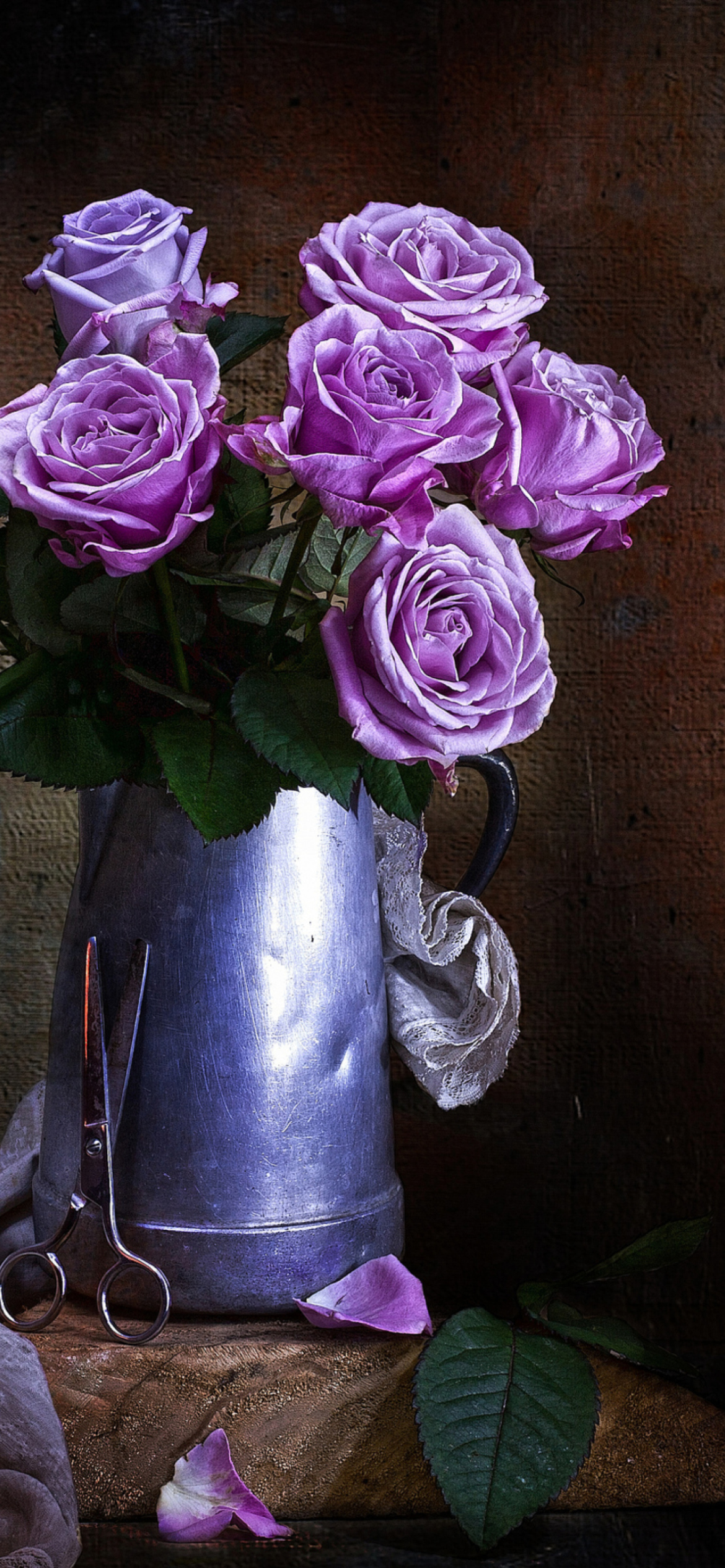 Screenshot №1 pro téma Purple Roses Bouquet 1170x2532