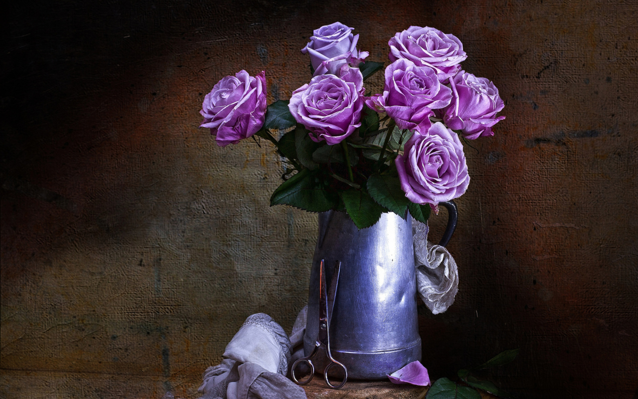 Обои Purple Roses Bouquet 1280x800