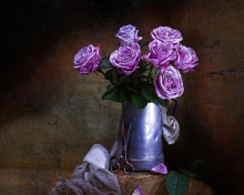Sfondi Purple Roses Bouquet 220x176