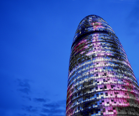 Torre Agbar in Barcelona wallpaper 480x400