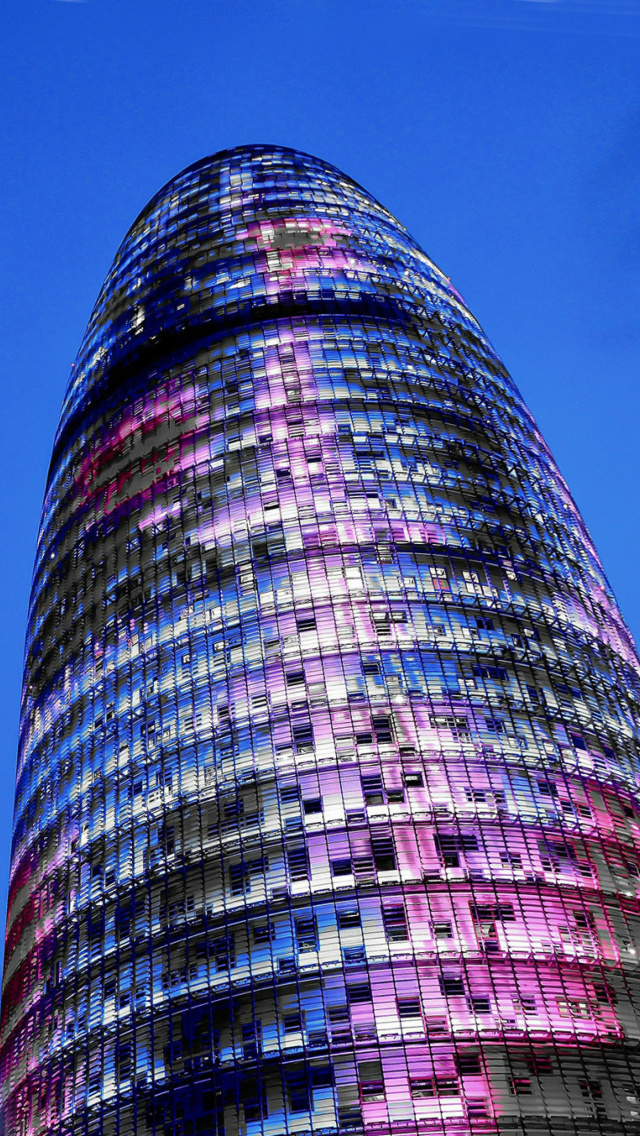 Torre Agbar in Barcelona wallpaper 640x1136