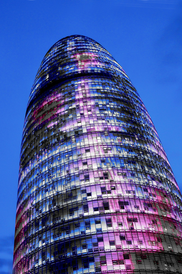 Torre Agbar in Barcelona wallpaper 640x960