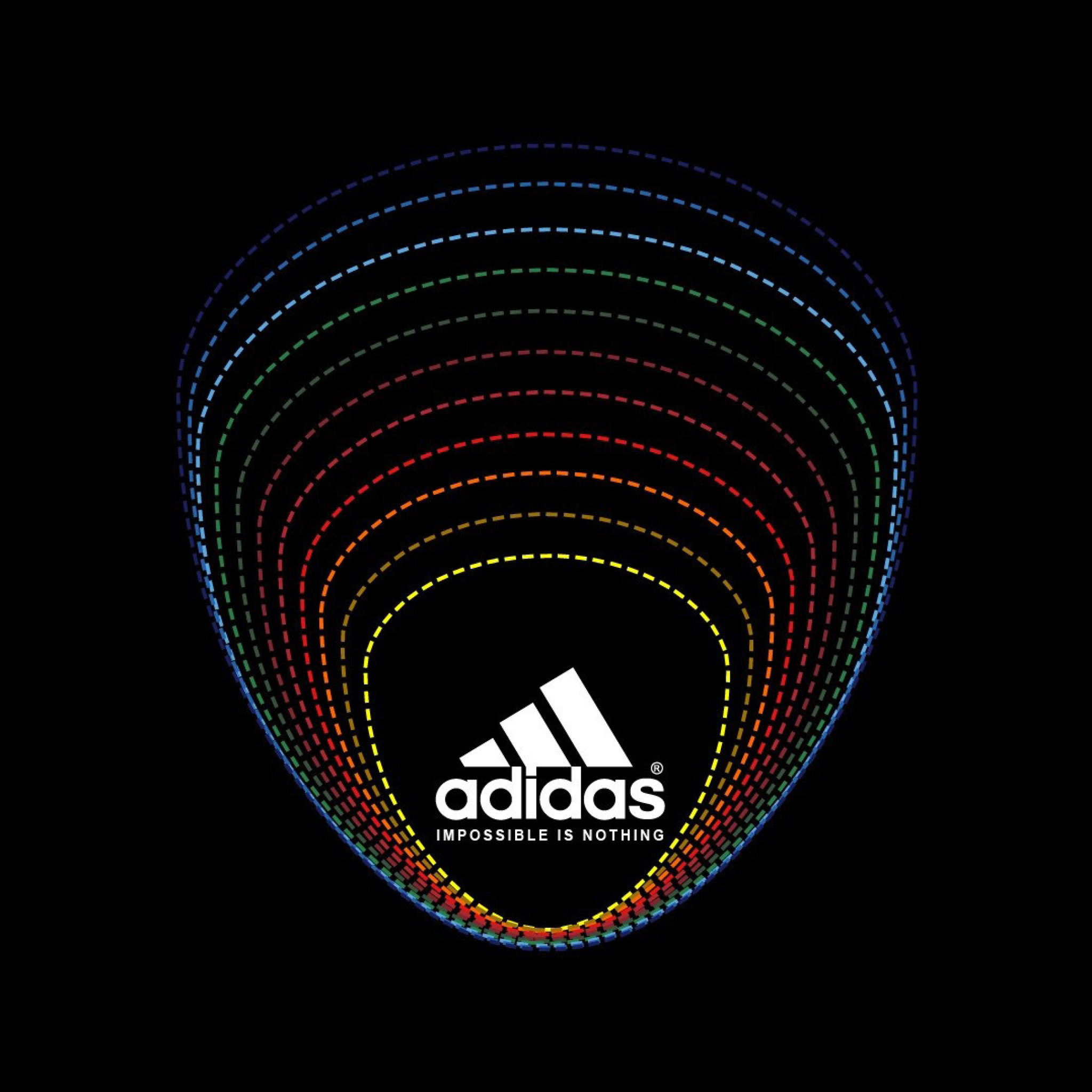 Sfondi Adidas Tagline, Impossible is Nothing 2048x2048