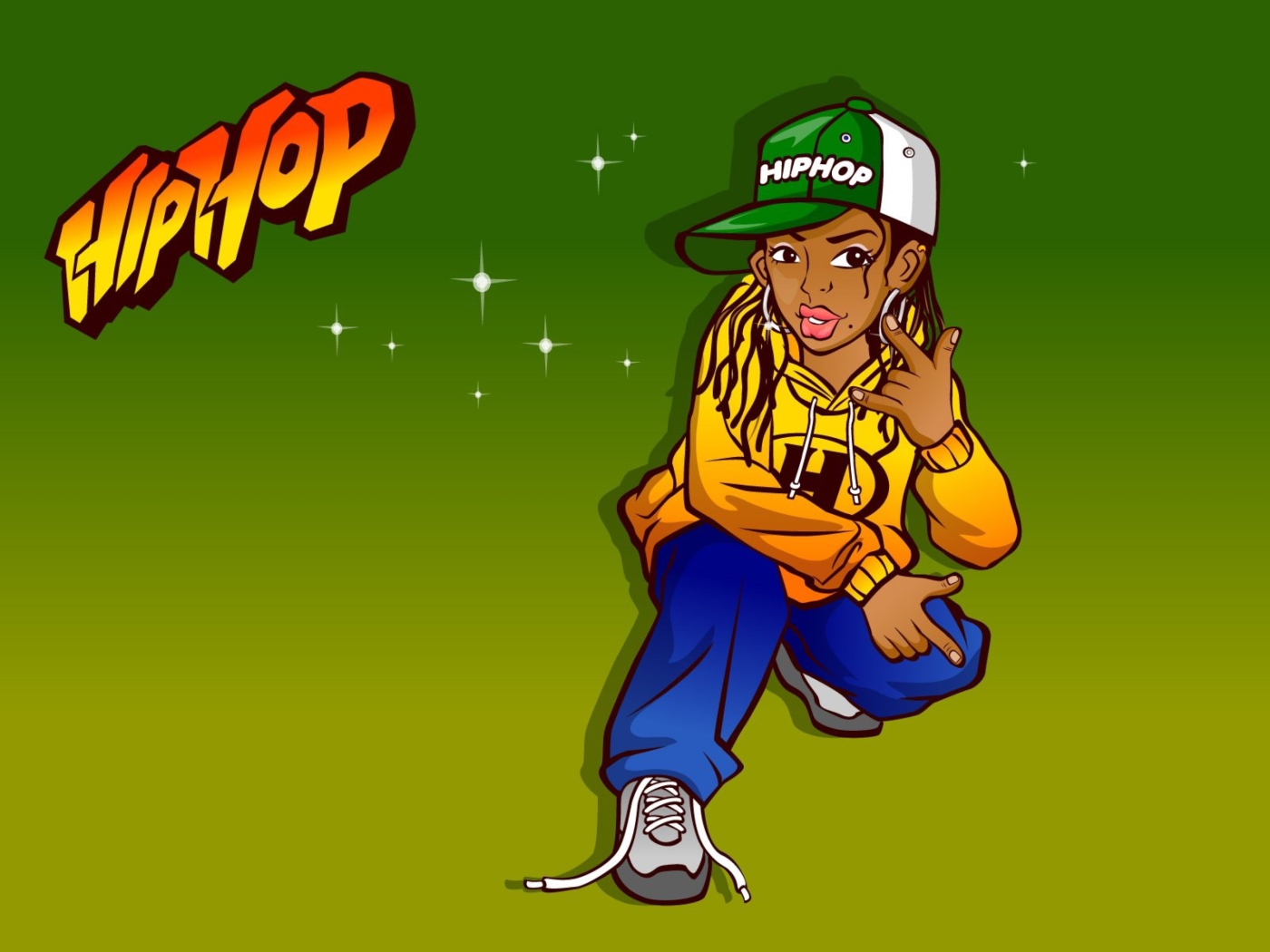 Hiphop Street Dancing Girl wallpaper 1400x1050