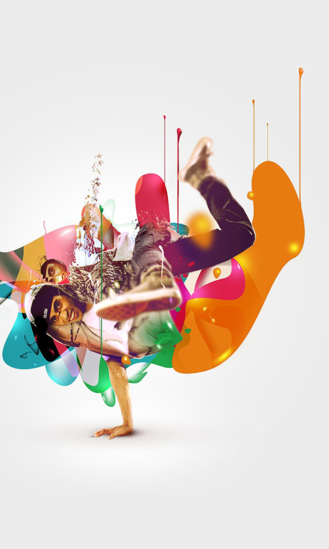 Sfondi Breakdance Drips 480x800