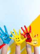 Painted Kids Hands screenshot #1 132x176