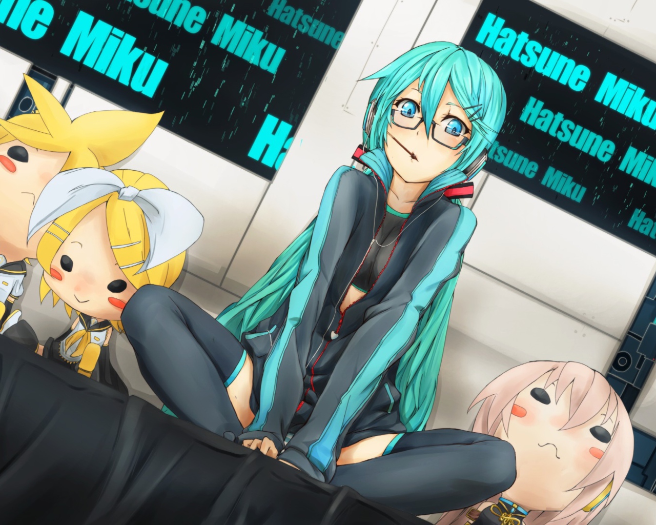 Screenshot №1 pro téma Vocaloid, Miku Hatsune 1280x1024