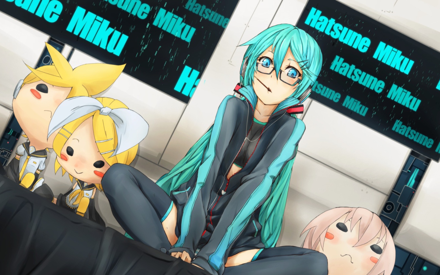 Screenshot №1 pro téma Vocaloid, Miku Hatsune 1440x900