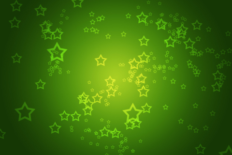 Screenshot №1 pro téma Green Stars 480x320