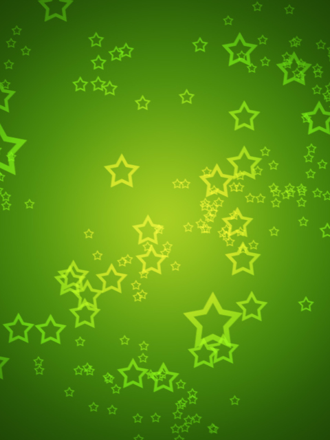 Fondo de pantalla Green Stars 480x640