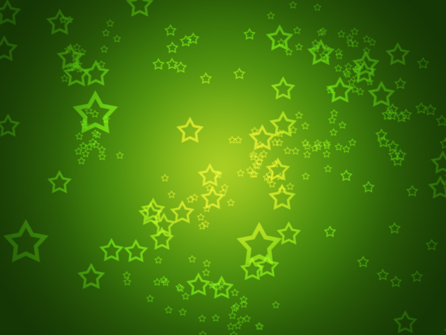 Green Stars wallpaper 640x480