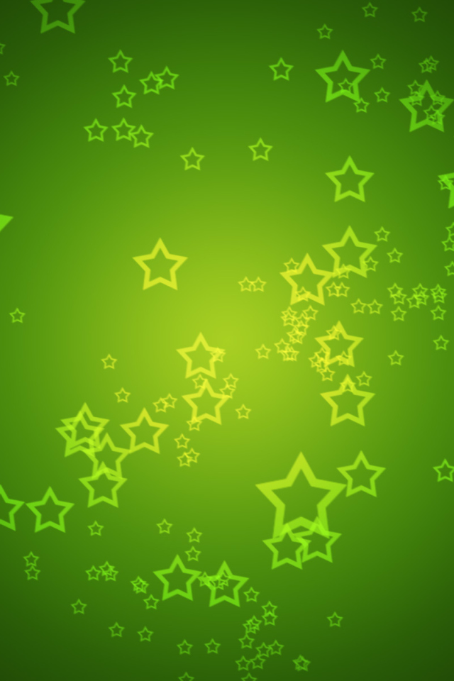 Green Stars wallpaper 640x960