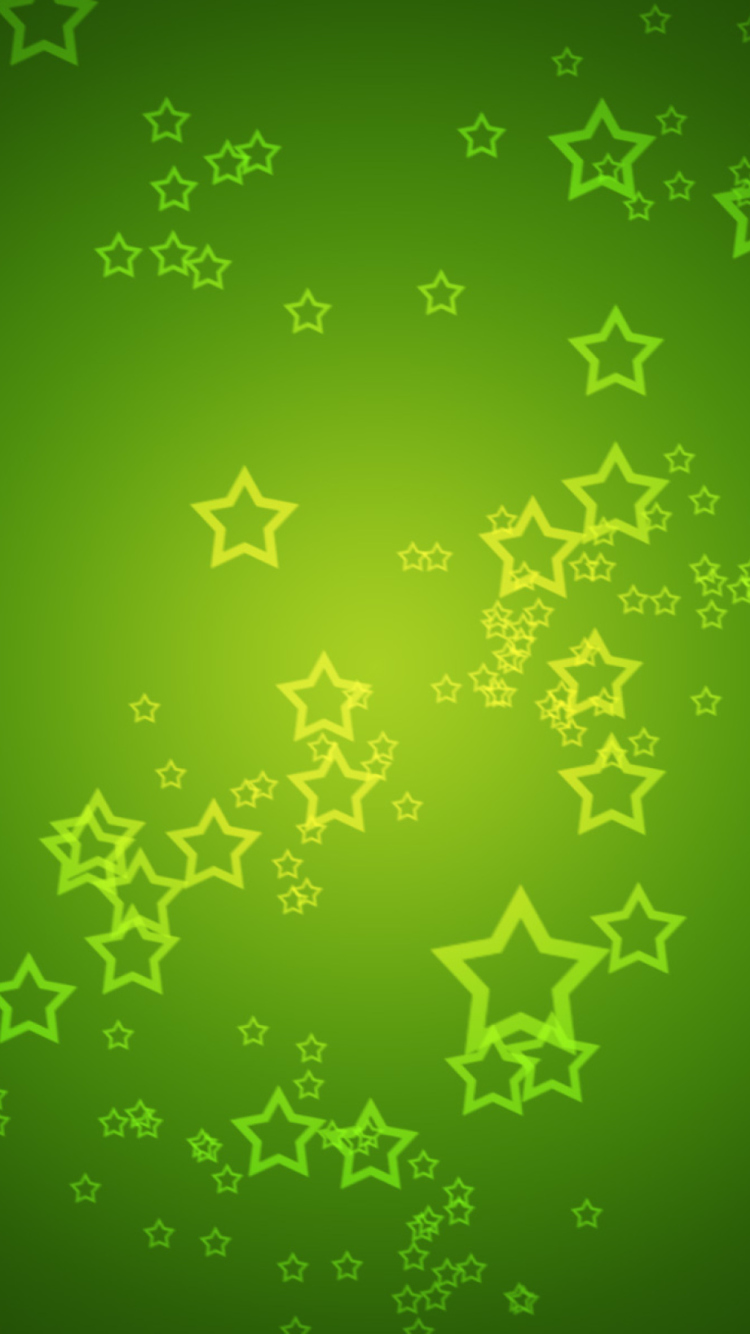 Sfondi Green Stars 750x1334