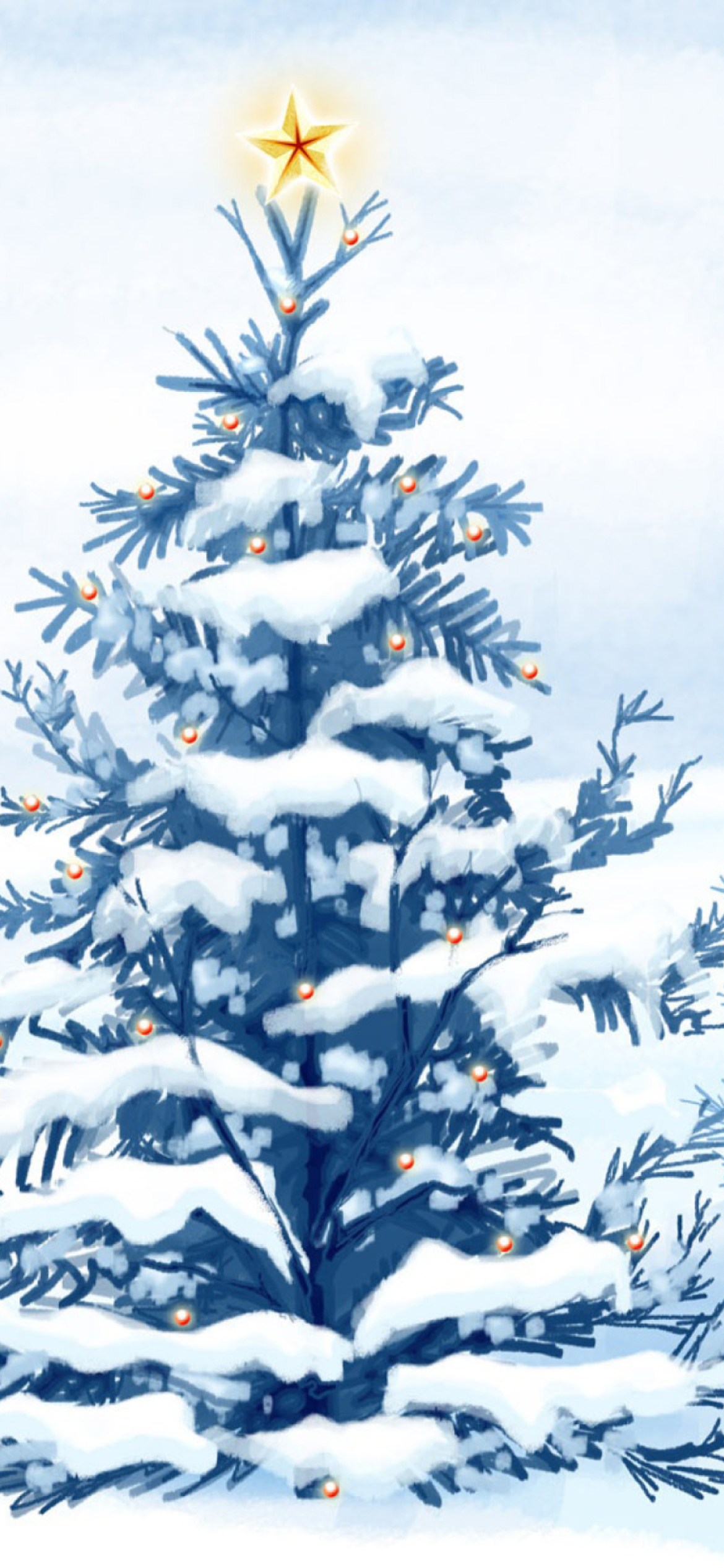 Das Christmas Tree Wallpaper 1170x2532