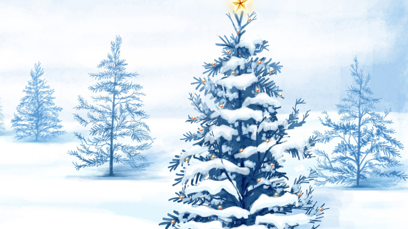 Fondo de pantalla Christmas Tree 1366x768