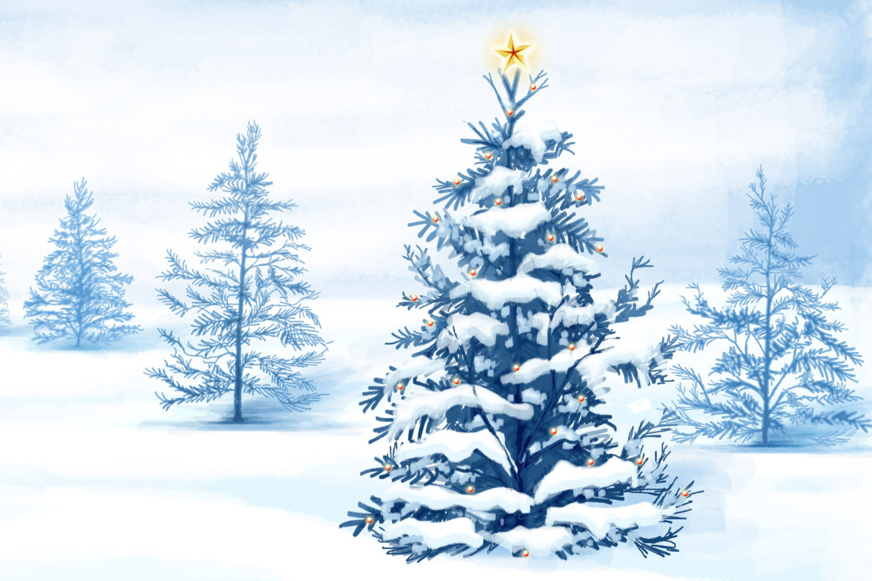 Das Christmas Tree Wallpaper 2880x1920
