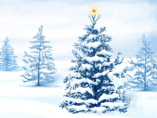 Das Christmas Tree Wallpaper 320x240