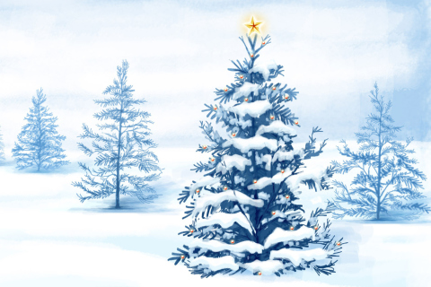 Обои Christmas Tree 480x320