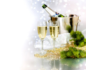 Champagne To Celebrate The New Year wallpaper 176x144