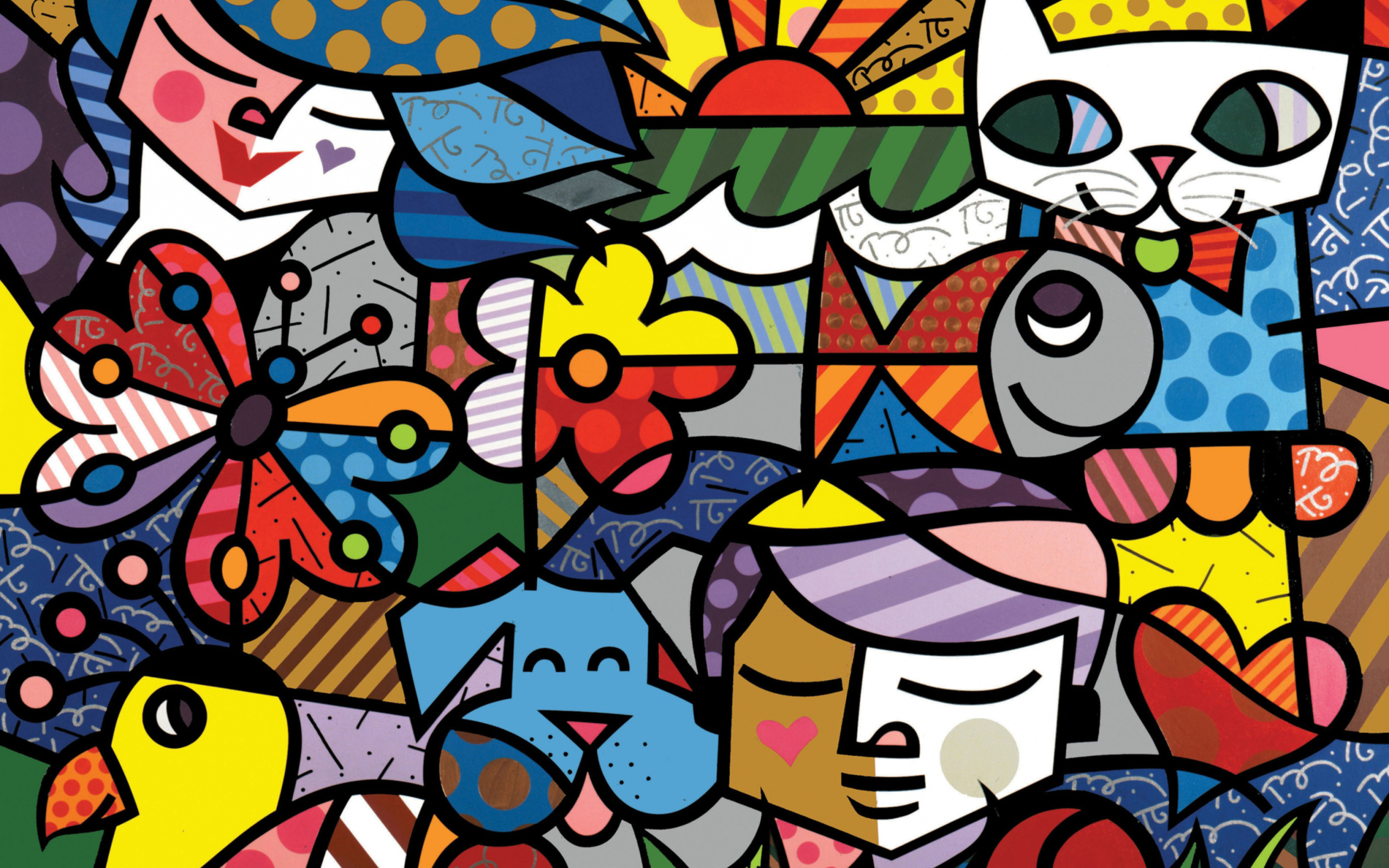 Das Romero Britto Design Wallpaper 2560x1600