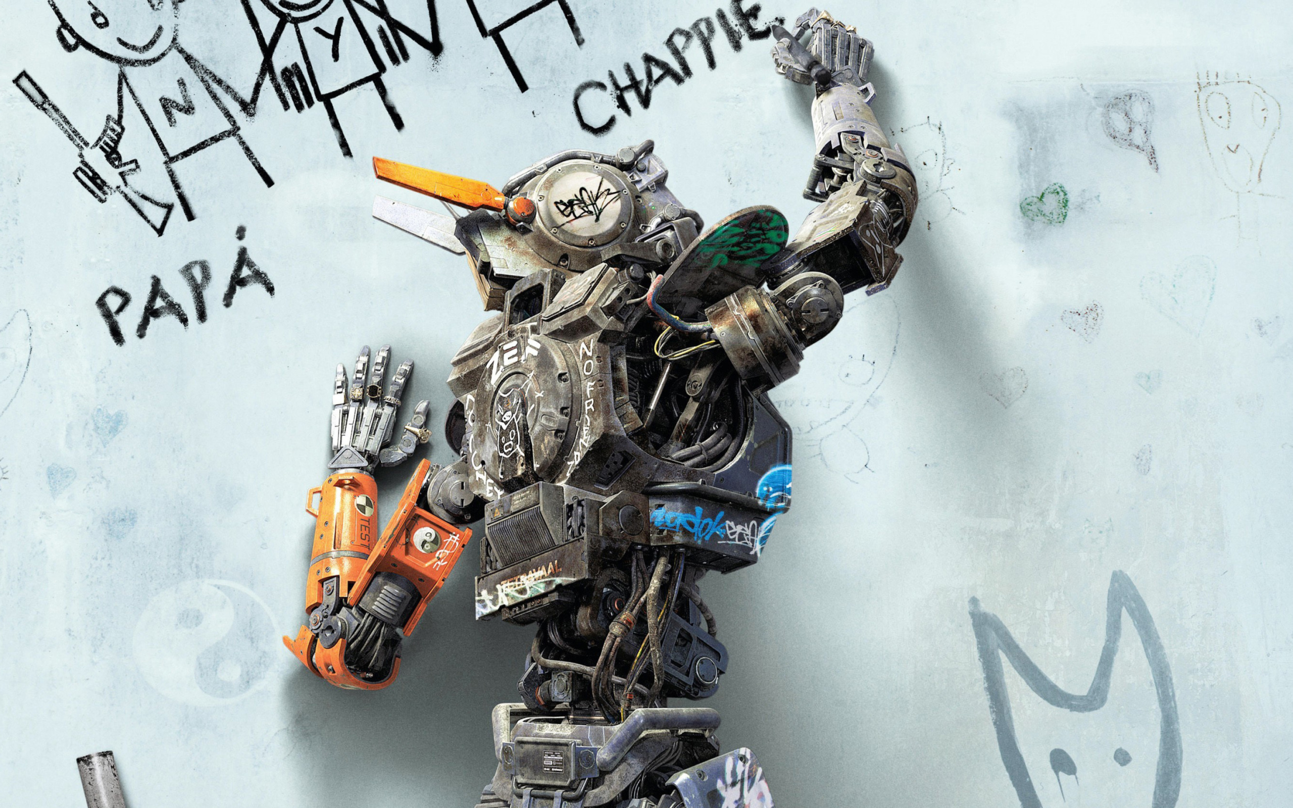 Chappie Robot Movie wallpaper 2560x1600