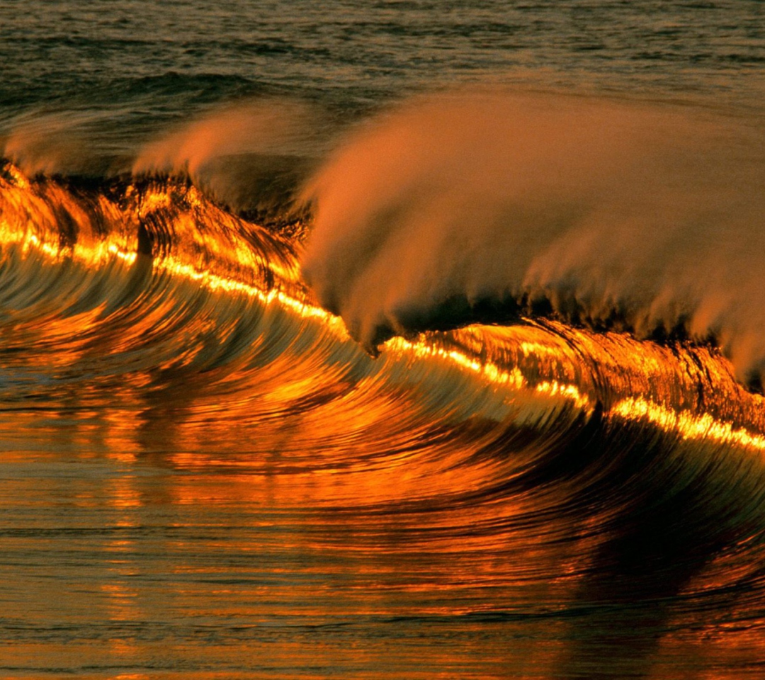 Das Lovely Waves Wallpaper 1080x960