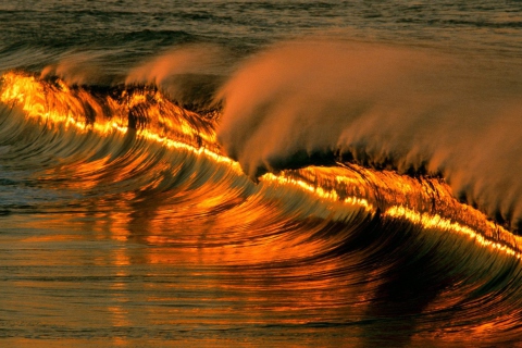 Das Lovely Waves Wallpaper 480x320