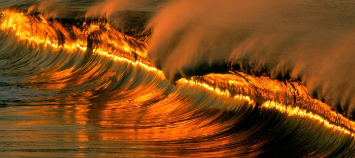 Das Lovely Waves Wallpaper 720x320