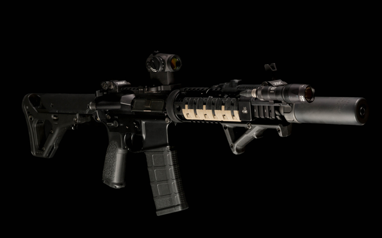 AR 15 assault rifle wallpaper 1280x800