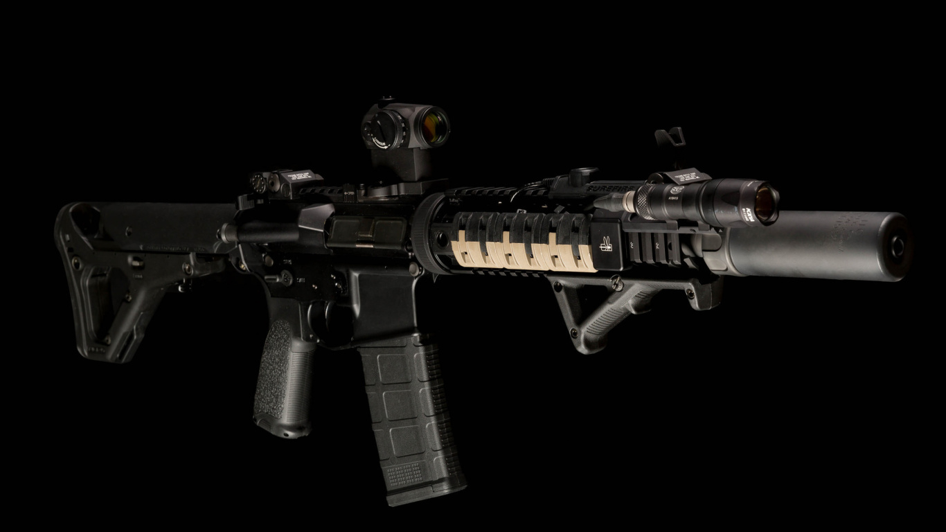 Das AR 15 assault rifle Wallpaper 1366x768