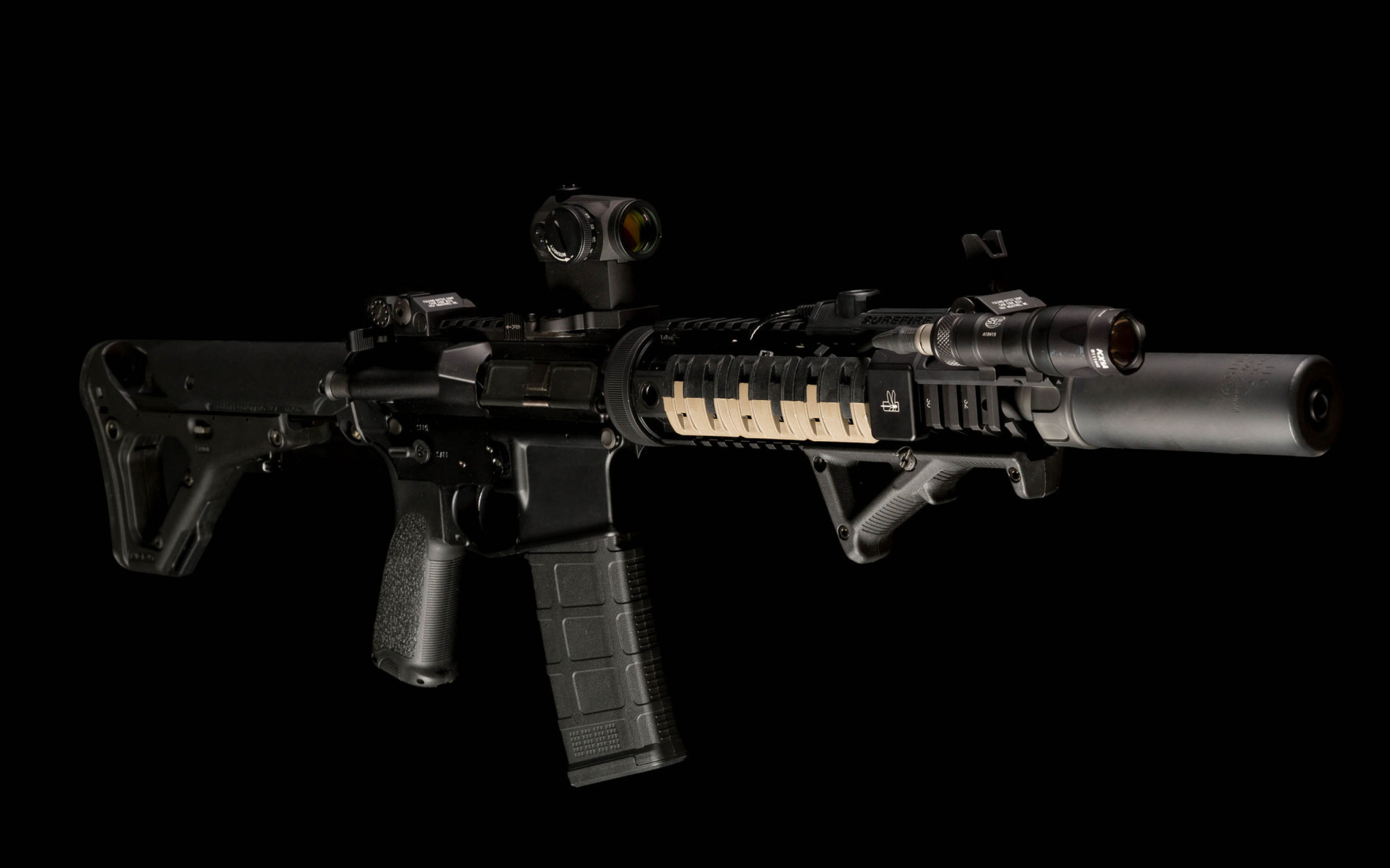 AR 15 assault rifle wallpaper 2560x1600