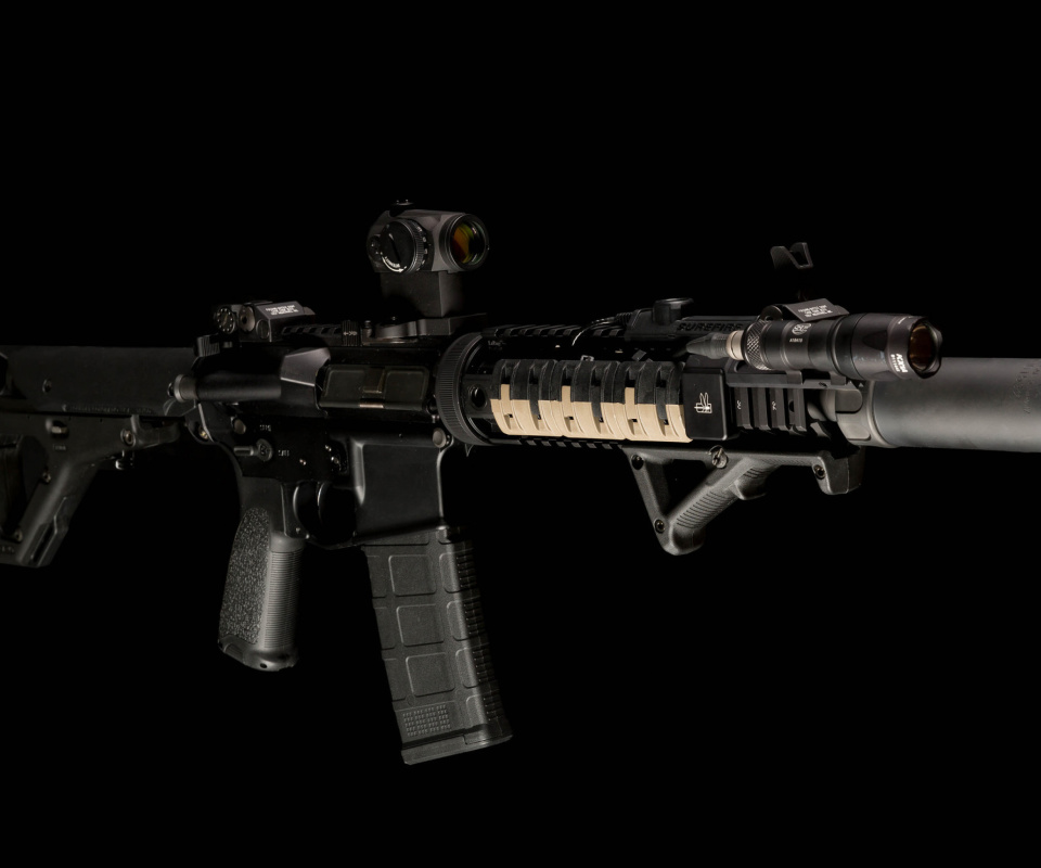 AR 15 assault rifle wallpaper 960x800