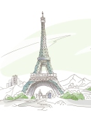 Screenshot №1 pro téma Drawing Of Eiffel Tower 132x176