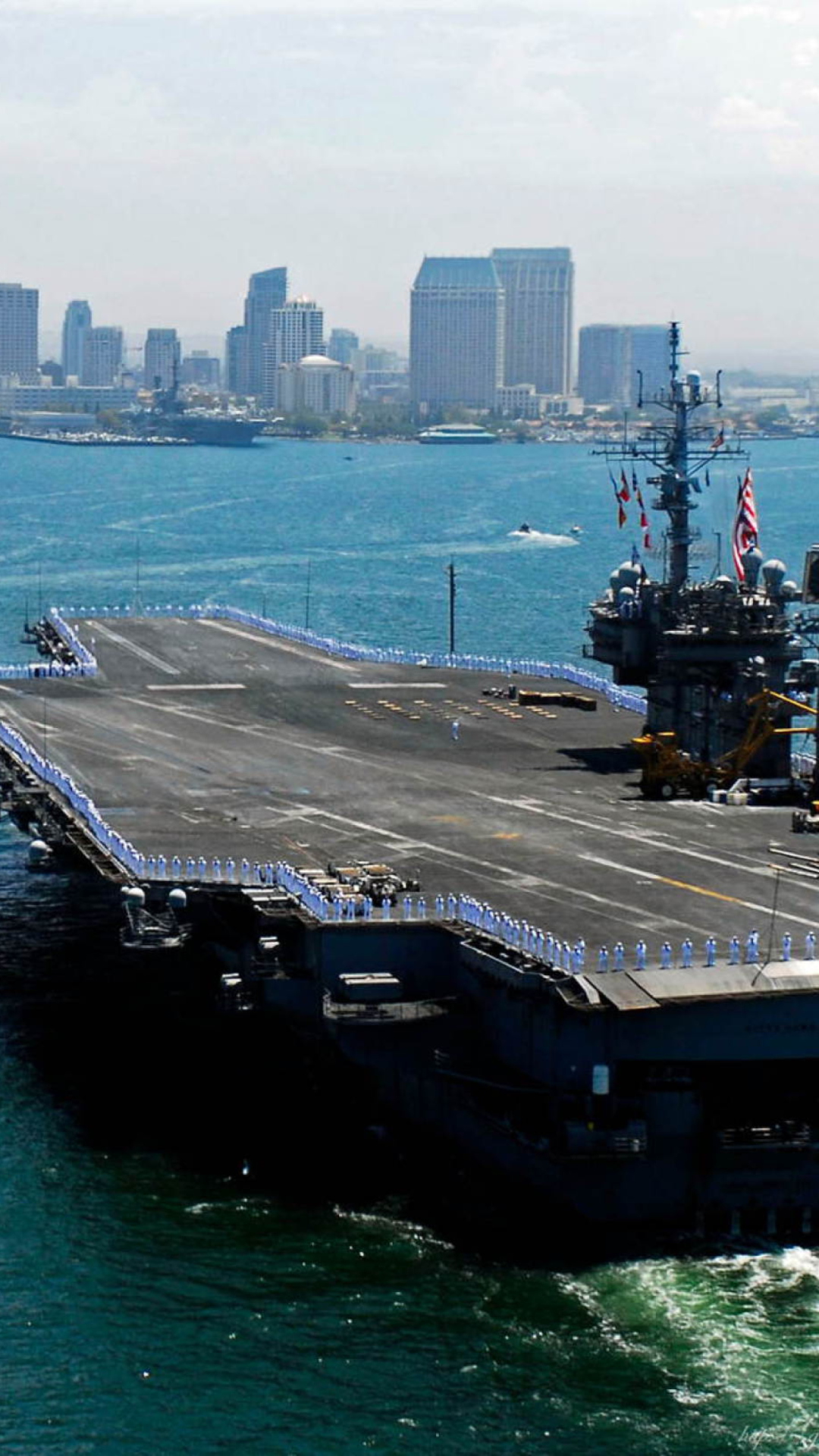 Обои Military boats - USS Kitty Hawk 1080x1920