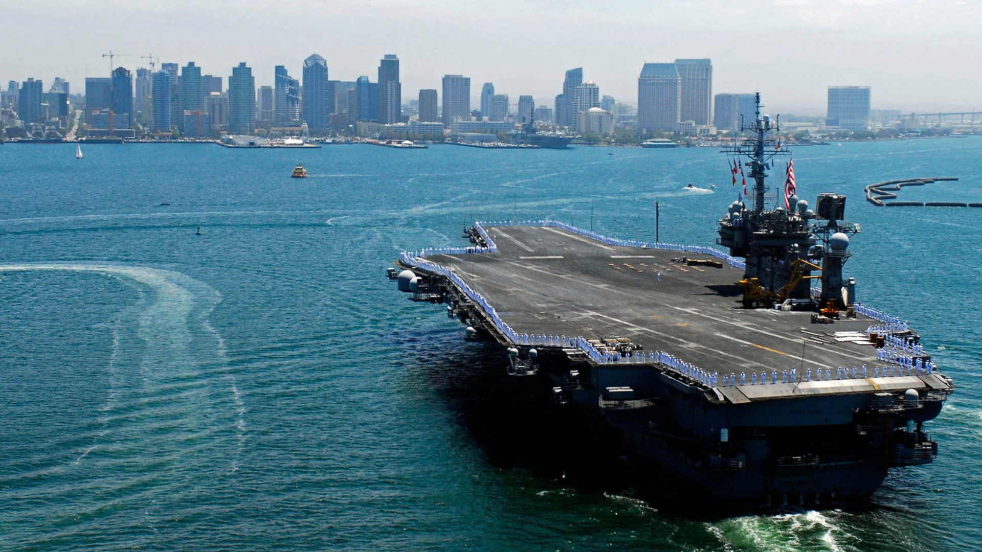 Sfondi Military boats - USS Kitty Hawk 1920x1080