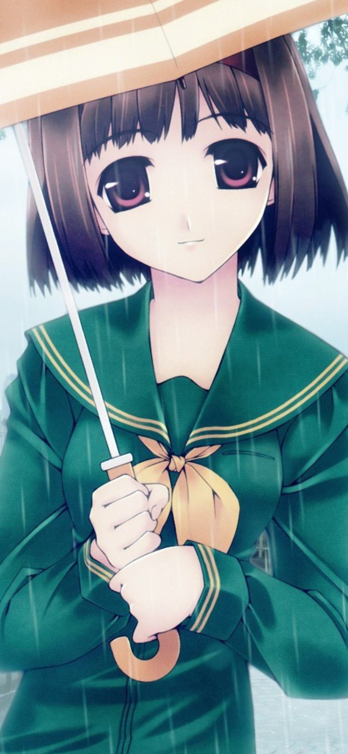 Anime Girl in Rain screenshot #1 1170x2532