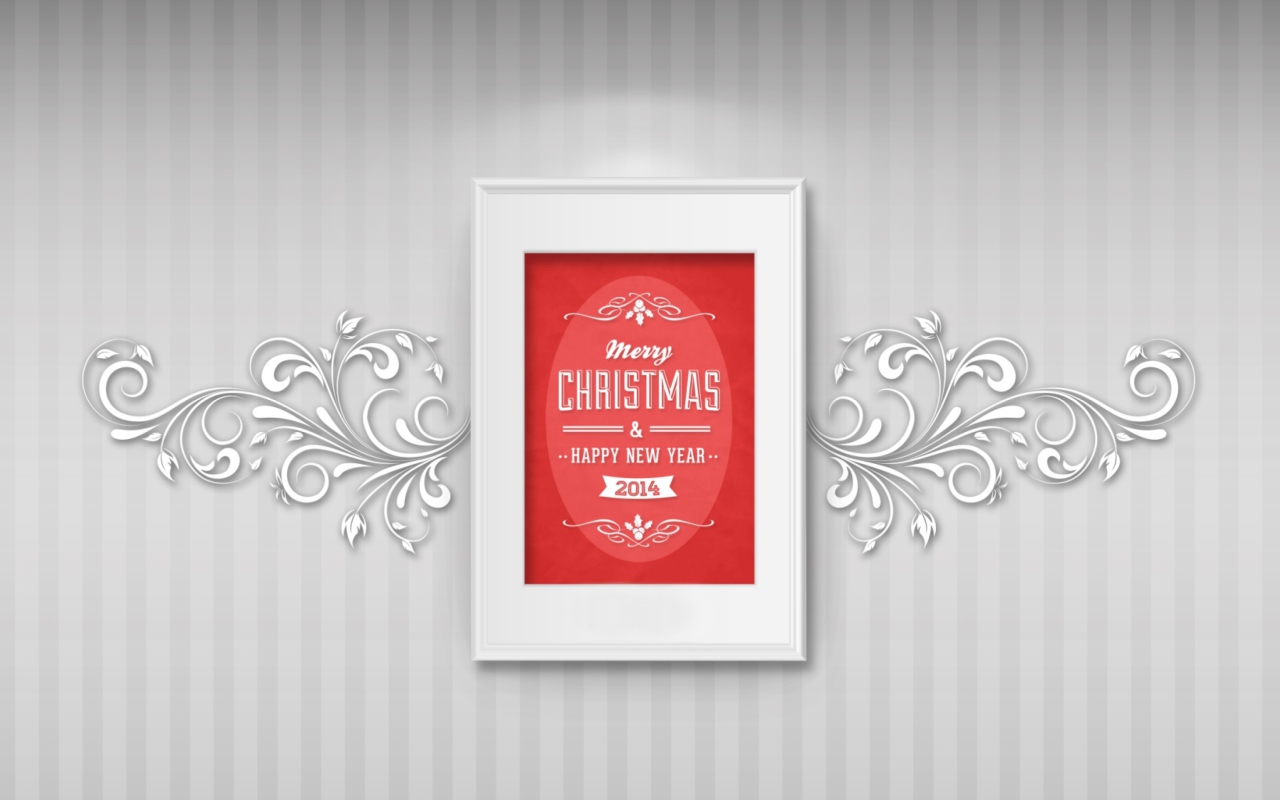 Merry Christmas & Happy New Year 2014 wallpaper 1280x800