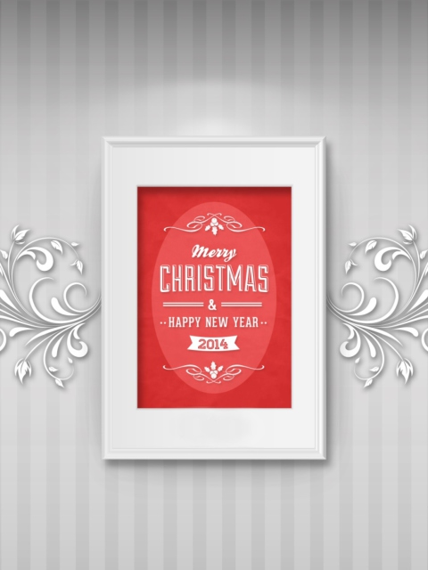 Das Merry Christmas & Happy New Year 2014 Wallpaper 480x640
