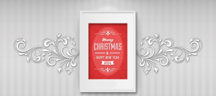 Merry Christmas & Happy New Year 2014 wallpaper 720x320
